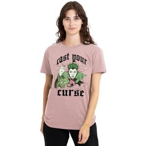 Disney Villains Cast Your Curse dames T-shirt, roze, klein, roze, S