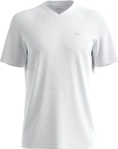 T-shirt met V-hals, 0100, XXL