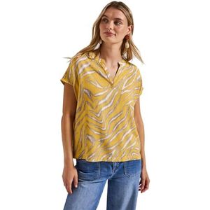 Street One Damesblouse met patroon, botercrème geel, 42