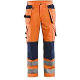 Blaklader 156518115389C60 High Vis werkbroek met ventilatieeffect, oranje/marineblauw, maat C60