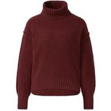 s.Oliver - Gebreide Trui - Dark Merlot - Met Col