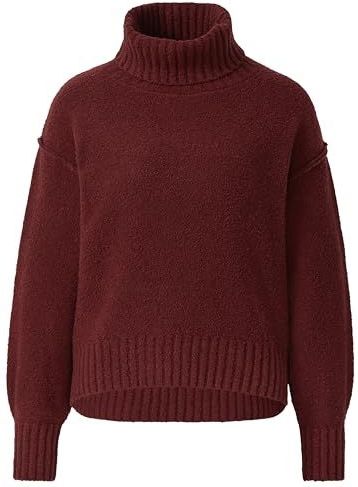 s.Oliver - Gebreide Trui - Dark Merlot - Met Col