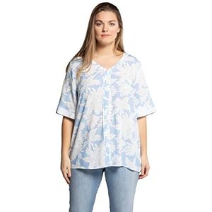 Ulla Popken Dames maten, bloemenprint blouse