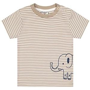 SALT AND PEPPER Babyjongens jongens jongens S/S YD Stripes EMB T-shirt, zand, normaal, zand, 80 cm