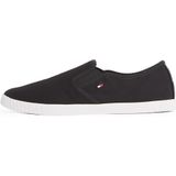 Tommy Hilfiger Slip-on Sneakers - Zwart - Canvas - Instapschoen