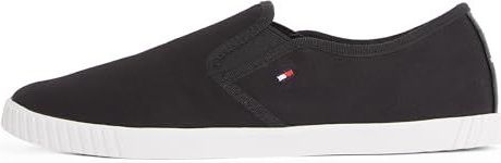 Tommy Hilfiger Slip-on Sneakers - Zwart - Canvas - Instapschoen