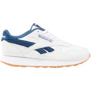 Reebok Classic Leather uniseks-kind Gymschoen, Ftwwht Uniblu Ftwwht, 35 EU