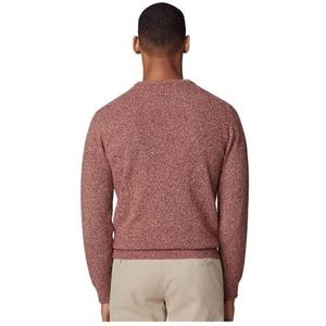 Hackett London Heren Lw Mouline Crew Pullover Sweater, Rood (Brick/Tan), L