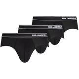 Karl Lagerfeld - Slip - Zwart/Wit - 3 Pack - Gerecycled Materiaal - Logoprint