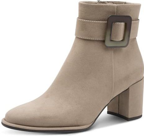 MARCO TOZZI - Enkellaarsjes - Nude - Imitatieleer - Blokhak