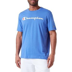 Champion Legacy Icons S/S Crewneck T-shirt, Blue Jeans, 3XL SS24, Blauw Jeans, 3XL