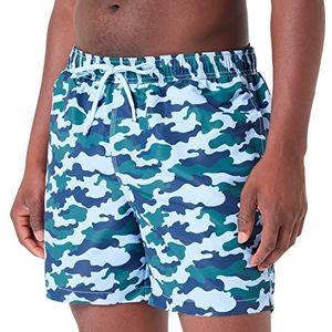 United Colors of Benetton Boxershorts voor heren, blauw camouflage 72y, M