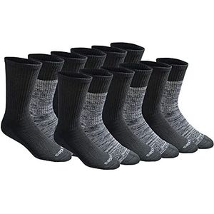 Dickies Dri-Tech Sokken met vochtcontrole voor heren, casual, 6 stuks, zwart (Black Free Run) (12 paar), Shoe Size: 5-9