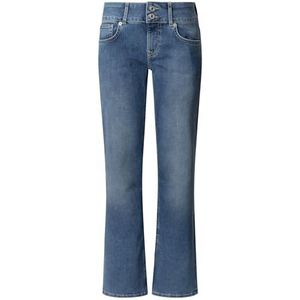 Pepe Jeans Dames Straight Lw Venus Jeans, blauw (Denim-4fe), 28W x 34L, blauw (denim-4fe), 28W / 34L