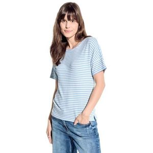 Gestreept T-shirt, Soft Light Blue, XXL