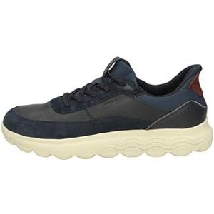 GEOX - Sneakers Laag - Navy / Grijs / Zwart - Uitneembare Zool - Snoersluiting