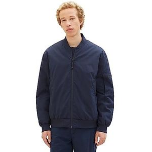 TOM TAILOR Denim Heren College bomberjack met waterafstotende functie, 10668-Sky Captain Blue, XL
