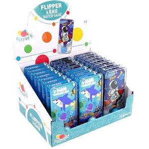 FLYPOP'S - Water Flipper - Behendigheidsspel - 031842 - Willekeurig Model - Plastic - Kind - Volwassene - Vintage Spel - Jaren 90 - Verjaardag - Labyrint - 14 cm x 7 cm - Vanaf 3 jaar
