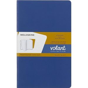 Moleskine Volant notitieboekjes, set van 2 vergeet-mij-niet-blauw, ambergeel
