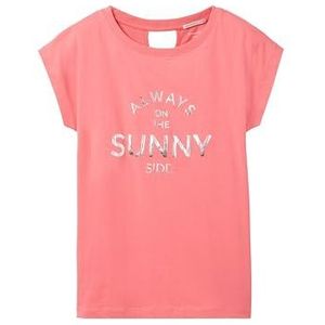 TOM TAILOR Oversized T-shirt met print voor meisjes en kinderen, 34611 - Dull Pink, 140 cm