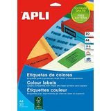 APLI 12994 - Permanente groene etiketten 105,0 x 148,0 mm 20 vellen