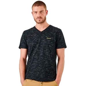 Kaporal, T-shirt, model NETER, heren, zwart, L; regular fit, korte mouwen, V-hals, Zwart, L