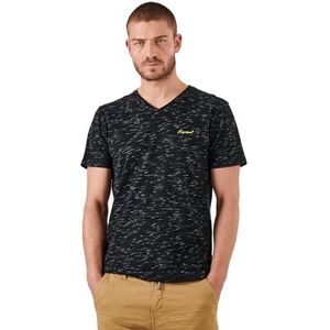 Kaporal, T-shirt, model NETER, heren, zwart, 3XL; regular fit, korte mouwen, V-hals, Zwart, 3XL