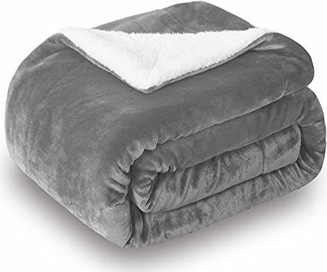 SOCHOW - Sherpa Deken - Grijs - 150 x 200 cm - Extra Dikke Warme Woondeken