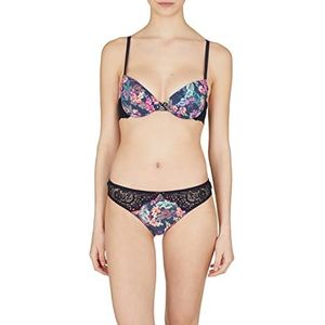 Emporio Armani Dames Dames Daily Charm Microfiber Briefs, Marine Floral Print, XL