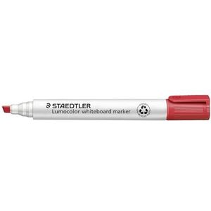 Staedtler Lumocolor 351 B-2 whiteboard-marker (wigpunt ca. 2 of 5 mm lijnbreedte, hoge kwaliteit, droog en zonder resten afwasbaar van whiteboards, kartonnen etui met 10 stuks) rood