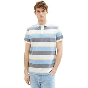 TOM TAILOR Heren 1036332 Poloshirt, 31778-Blue Multicolor Big Stripe, M, 31778 - Blue Multicolor Big Stripe, M