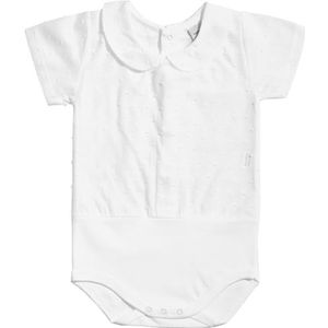 BABIDU Rompertje met korte mouwen van 100% plumetti-katoen, babybody voor pasgeborenen, zachte, ademende en hypoallergene stof voor de gevoelige huid, baby-halsbody, uniseks kleding voor jongens