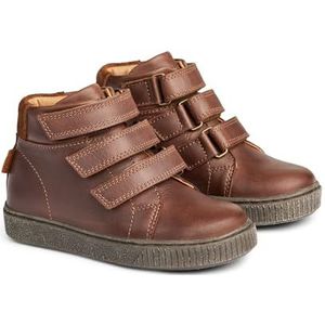 Wheat Unisex kinderschoenen sneakers Gerd Klittenband Tex jongens en meisjes 90% suède, 10% leer, ademend, waterdicht, 9002 cognac, 24 EU