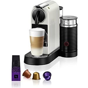 De'Longhi Nespresso EN267.WAE Citiz Koffiezetapparaat, Hogedrukpomp En Perfecte Warmteregeling, Energiebesparende Functie, Geïntegreerde Aeroccino-Melkopschuimer, Licht Grijs