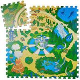 Relaxdays Speelmat Dinosaurus - Baby Puzzelmat - Vloerpuzzel - Kruipmat - Speelkleed - EVA