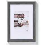 walther design fotolijst grijs 30 x 40 cm met zilveren buitenrand, bohemian design lijst EN040D