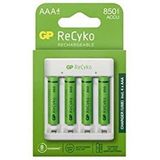 GP ReCyko Rechargeable USB-lader + 4x AAA batterijen (850mAh)