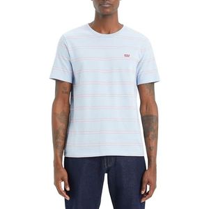 Levi's heren T-Shirt Ss Original Housemark Tee, Seaside Stripe Soft Chambray Jersey, XS