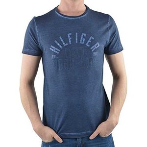 Tommy Hilfiger Heren Kris GMD C-nk Tee S/S Rf T-shirt, blauw (Vintage Indigo 462), XL