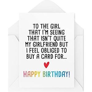 Grappige verjaardagskaarten | Aan het meisje zie ik dat is niet mijn vriendinnenkaart | Voor haar dating zien ongemakkelijke schattige liefde Valentijn | CBH635