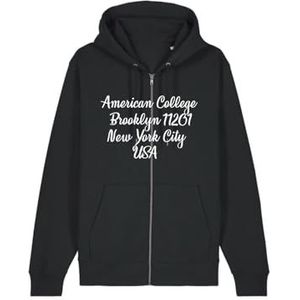 AMERICAN COLLEGE USA Sweatshirt met ritssluiting, zwart, 12 jaar, Zwart, 12 ans