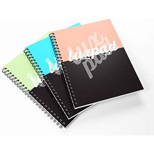 Silvine Luxpad Fashion A4+ Flexi Notebook - 5mm Dot Grid (200 pagina's) Gemengd Pack van 3