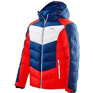 Black Crevice Heren ski-jack, blauw/rood/wit, 56