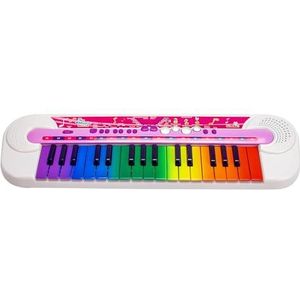 Simba 106834638 My Music World Girls Keyboard, 32 toetsen, 8 demo's, 6 ritmes, 45 x 13 cm, muziekinstrument voor kinderen, vanaf 3 jaar