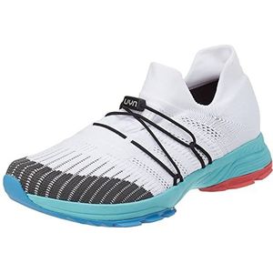 UYN Free Flow Tune XC Turquoise Sole Sneakers voor dames, wit-grijs, 36 EU, wit grijs, 36 EU