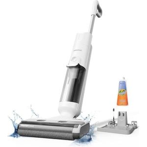 Proscenic F10 Pro Draadloze vloerstofzuiger, krachtig, intelligent, reinigt en zuigt vloeren, vloerreiniger met zelfreiniging, randreiniging, zelfaandrijving, led-display, spraakgeleiding