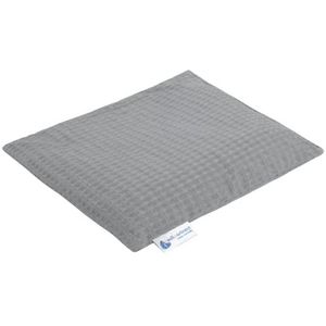 Kersenstenen kussen korrelkussen groot warmtekussen 500g rechthoek 20x25cm eco natuur 100% Katoenen Wafel Medi Partners warmte + koudetherapie massagetherapie (Grijs)