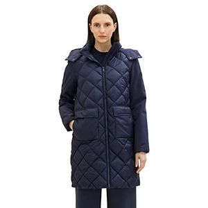 TOM KLEERMAKER gewatteerde damesjas met afneembare capuchon en zakken