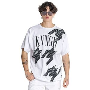 Gianni Kavanagh White Acronym Oversized Tee T-shirt voor heren, Wit, L