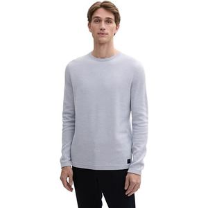 TOM TAILOR heren trui, 30312 - lichtgrijs blauw gemêleerd, XL